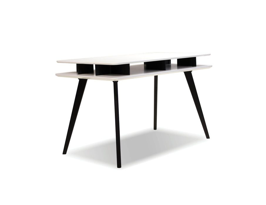 Mobital Desk White Dart Desk With Black Solid Beech Legs And Cubbies - Available in 2 Colors