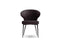 Mobital Hug Dining Chair in Anthracite Fabric with Iron Painted Metal Legs (Set of 2)