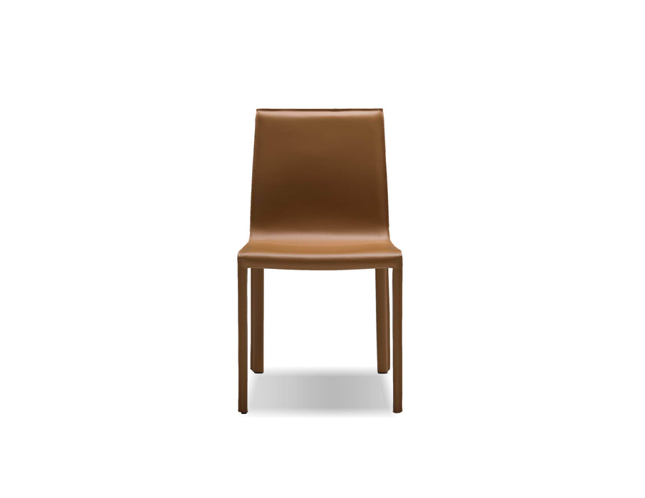 Mobital Dining Chair Caramel Fleur Dining Chair Full Leather Wrap Set Of 2 - Available in 4 Colors