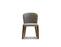 Mobital Hepburn Dining Chair in Gravel Fabric with Walnut Legs (Set Of 2)