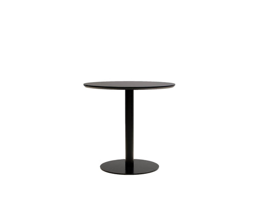 Mobital Half Pint 31.50" Diameter Round Dining Table with Black Top and Black Powder Coated Steel Frame