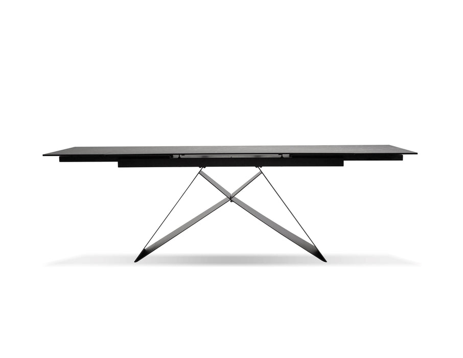  Mobital Dining Table Black The W Dining Table Ceramic Tempered Glass Top With Black Powder Coated Frame
