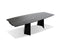 Mobital Dining Table Gray Prism Extending Dining Table Industrial Gray Ceramic With Black Powder Coated Base