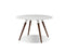 Mobital Iztuzu 47" Round 29" High Dining Table with White Solid Surface and Walnut Base