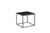 Mobital Onix 19" Square End Table with Black Nero Marquina Marble Top and Black Powder Coated Steel