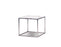 Mobital Kube Square End Table in White Volakas Marble with Polished Stainless Steel