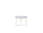  Mobital Tripoli 14" Round Small End Table with White Marble Top and White Powder Coated Base