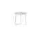 Mobital Tripoli 17" Round Medium End Table with White Marble Top and White Powder Coated Base