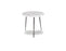 Mobital End Table White Volakas Marble Kaii 16" Medium End Table With Distressed Forged Black Iron Legs - Available in 3 Colors