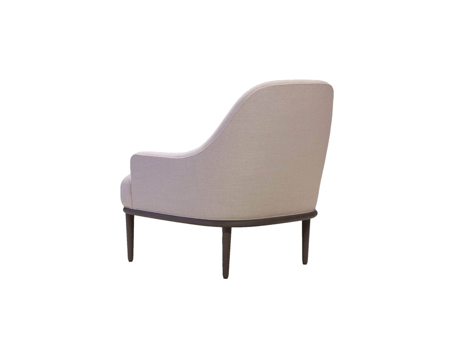 Mobital Lounge Chair White Crawford Low Back Lounge Chair Off White Fabric With Gray Legs