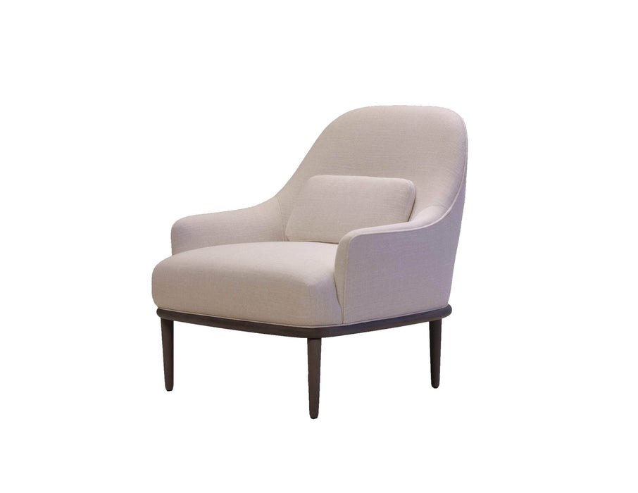 Mobital Lounge Chair White Crawford Low Back Lounge Chair Off White Fabric With Gray Legs