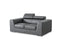 Mobital Love Seat Dark Gray Icon Love Seat Premium Leather With Side Split - Available in 3 Colors