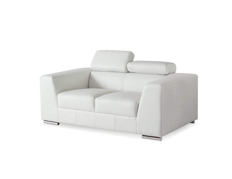 Mobital Love Seat White Icon Love Seat Premium Leather With Side Split - Available in 3 Colors