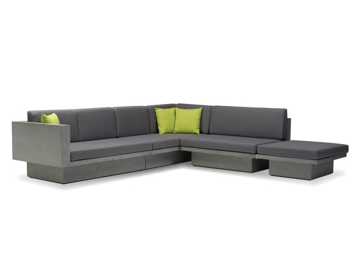 Mobital LSF Sectional Gray Sancho Lsf Sectional Gray Fabric With Epoxy Concrete Texture