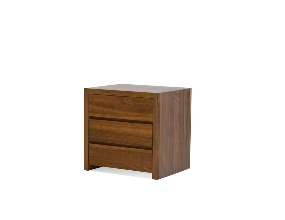 Mobital Night Table Natural Walnut Blanche 3-Drawer Night Table - Available in 2 Colors