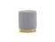  Mobital Pouf Gray Velvet / Tall Pillbox Low Pouf With Electroplated Gold Base - Available in 2 Colors and Heights