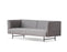Mobital Rockford Sofa in Gray Fabric with Black Power Coated Steel