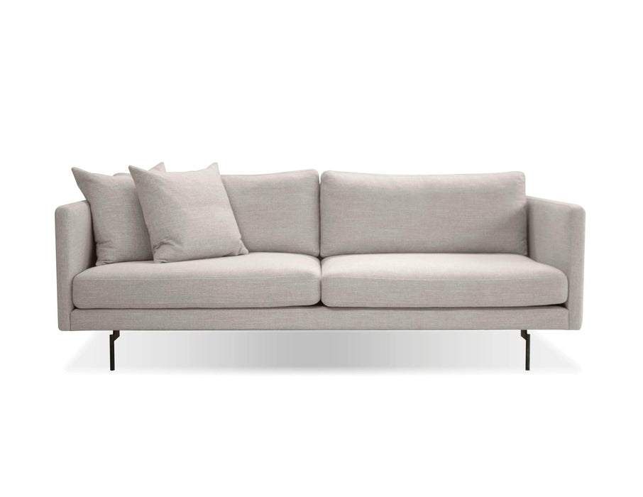 Mobital Tux Sofa in Light Gray Fabric with Black Power Coated Steel
