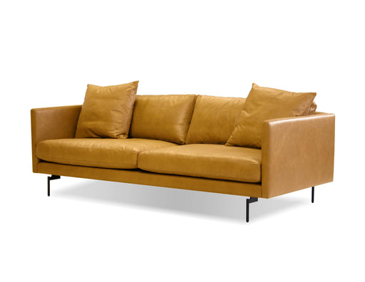  Mobital Sofa Tan Tux Leather Sofa With Powder Coated Black Legs - Available in 2 Colors