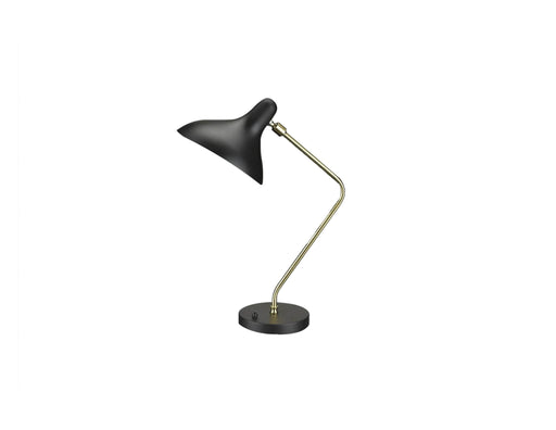  Mobital Table Lamp Matte Black Stickman Table Lamp Matte Black Aluminum Shade With Steel Stem And Brass Hardware