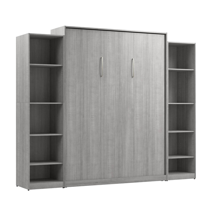Bestar Claremont Queen Murphy Bed with Closet Organizers (105W) - Available in 3 Colors
