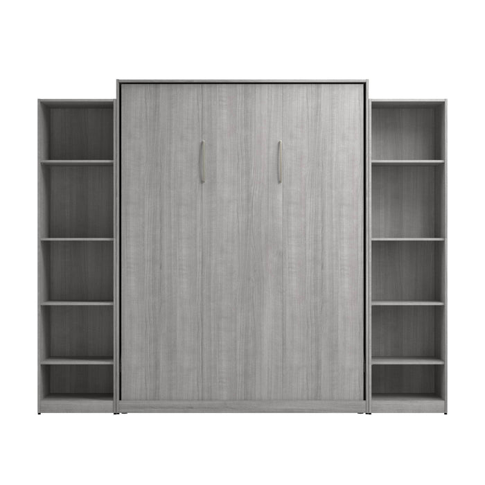 Bestar Claremont Queen Murphy Bed with Closet Organizers (105W) - Available in 3 Colors