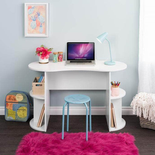 Pending - Modubox Desk Kurv Compact Student Desk with Storage - White