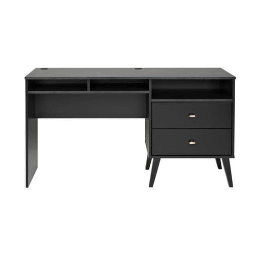 Pending - Modubox Desks Black Milo Desk with Side Storage and 2 Drawers - Available in 3 Colors