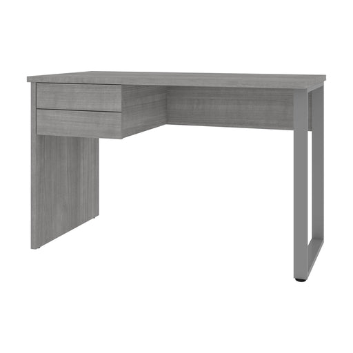 Bestar Desks Platinum Gray Solay 48W Small Table Desk With U-Shaped Metal Leg - Available in 2 Colors