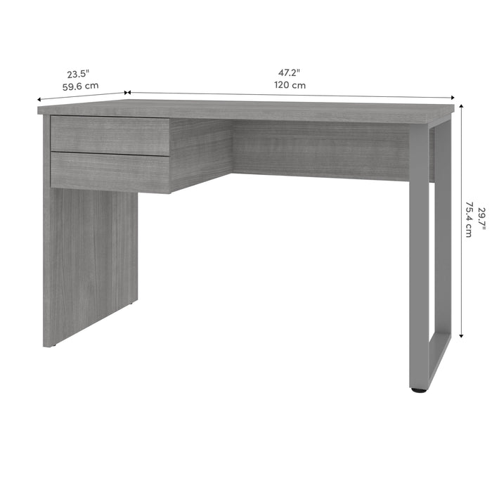 Bestar Desks Solay 48W Small Table Desk With U-Shaped Metal Leg - Available in 2 Colors