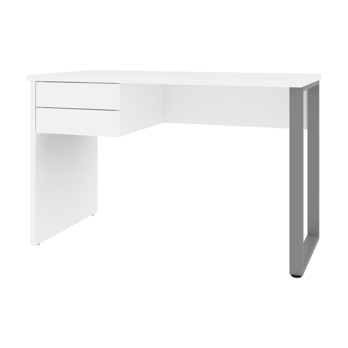 Bestar Desks White Solay 48W Small Table Desk With U-Shaped Metal Leg - Available in 2 Colors