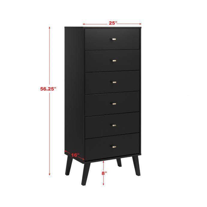 Pending - Modubox Drawer Chest Milo MCM Tall 6-Drawer Chest - Available in 3 Colors