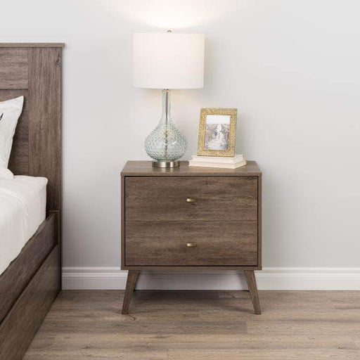 Pending - Modubox Drifted Gray Milo Mid Century Modern 2-drawer Nightstand - Multiple Colors Available
