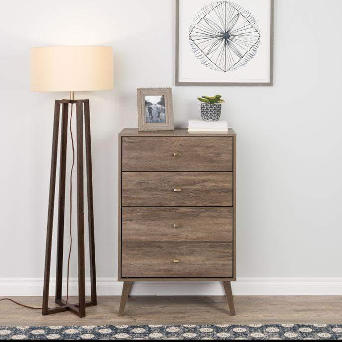 Pending - Modubox Drifted Gray Milo Mid Century Modern 4-drawer Chest - Multiple Colors Available