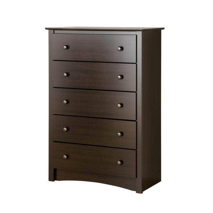 Pending - Modubox Espresso Sonoma 5-Drawer Chest - Available in 5 Colors