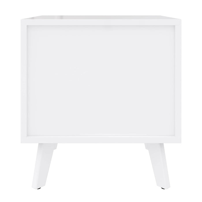 Pending - Modubox Living Room Table Bestar Adara 19W End Table - UV White and Mountain Ash Gray