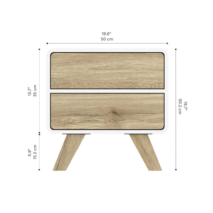 Pending - Modubox Living Room Table Bestar Alhena 20W End Table - Available in 2 Colors