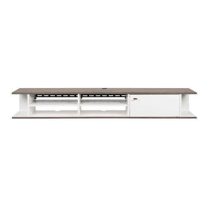 Pending - Modubox Media Console White and Drifted Gray Wall Mounted Media Console with Door - Available in 2 Colors