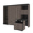 Bestar Murphy Beds Bark Gray & Graphite Orion Full Murphy Bed With Shelving And Fold-Out Desk - Available in 2 Colors