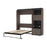 Bestar Murphy Beds Orion Full Murphy Bed And Shelving Unit With Fold-Out Desk - Available in 2 Colors