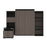Bestar Murphy Beds Orion Queen Murphy Bed With Shelving And Fold-Out Desk - Available in 2 Colors