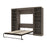 Bestar Murphy Beds Walnut Gray Versatile Full Murphy Bed With Shelving Units - Available in 2 Colors