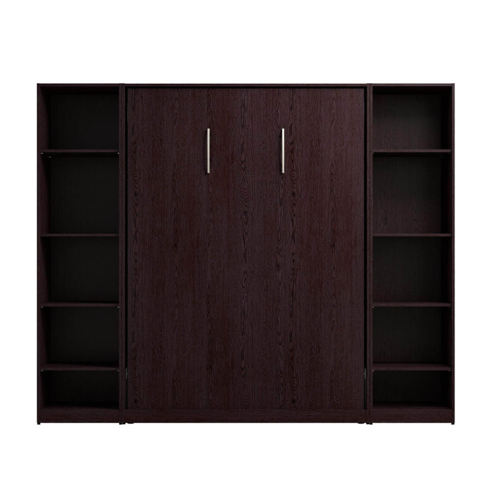 Bestar Murphy Wall Bed Claremont Full Murphy Bed with Closet Organizers (99W) - Available in 3 Colors