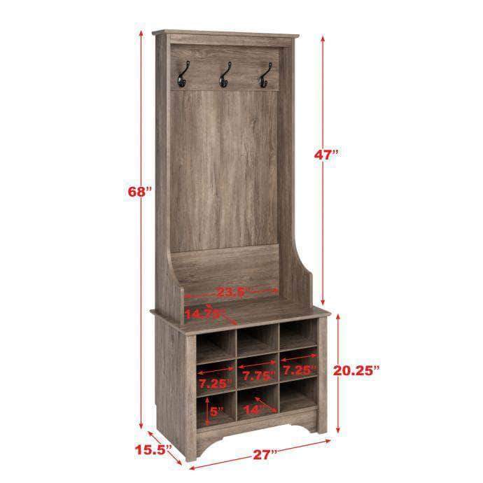 Pending - Modubox Narrow Hall Tree with 9 Shoe Cubbies