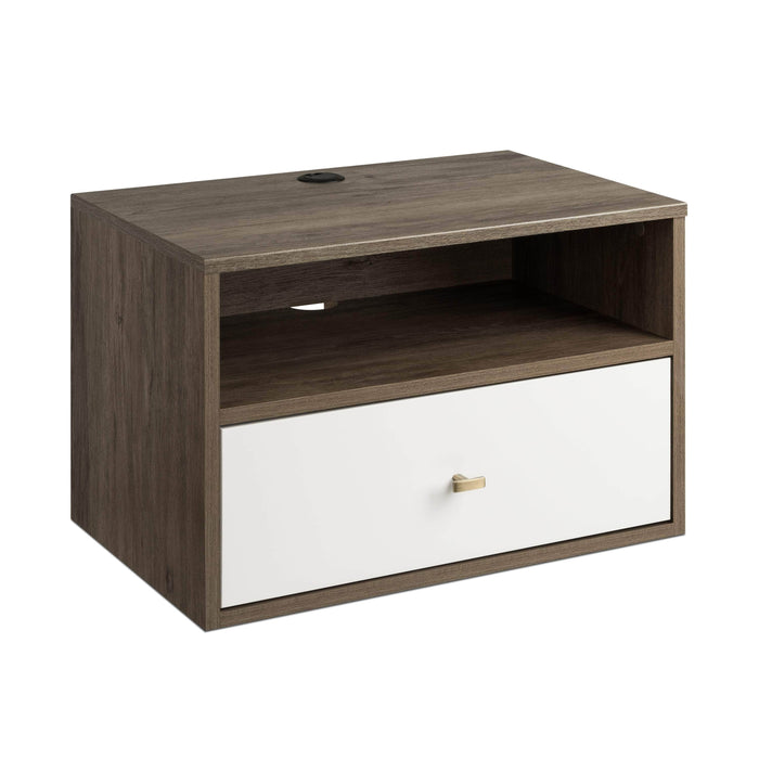 Modern Floating 1 Drawer Nightstand With Open Shelf - Available in 4 Colors