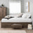 Pending - Modubox Platform Bed Queen Mate's Platform Storage Bed with 6 Drawers in Drifted Gray - Available in 2 Sizes