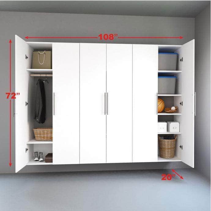 Pending - Modubox Storage Cabinet HangUps 108 Inch Storage Cabinet 3-Piece Set K - White