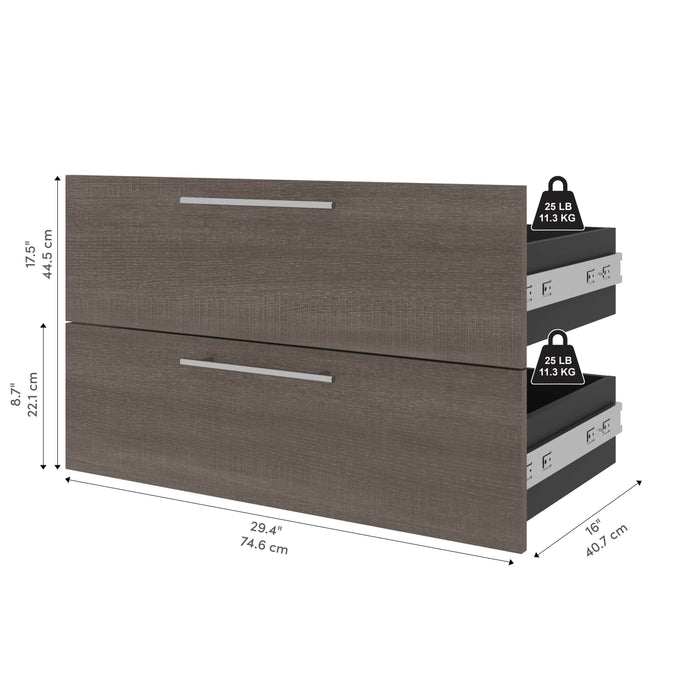 Bestar Storage Drawers Orion 2 Drawer Set For Orion 30W Shelving Unit - Available in 2 Colors