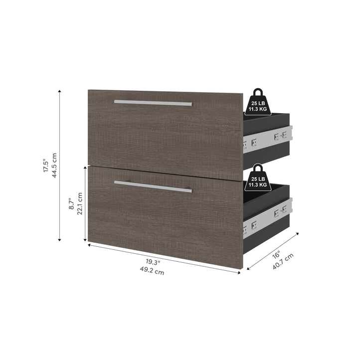 Bestar Storage Orion 2 Drawer Set For Orion 20W Narrow Shelving Unit - Available in 2 Colors