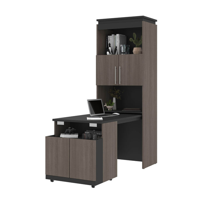 Bestar Storage Orion Shelving Unit With Fold-Out Desk - Available in 2 Colors